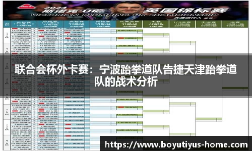 联合会杯外卡赛：宁波跆拳道队告捷天津跆拳道队的战术分析